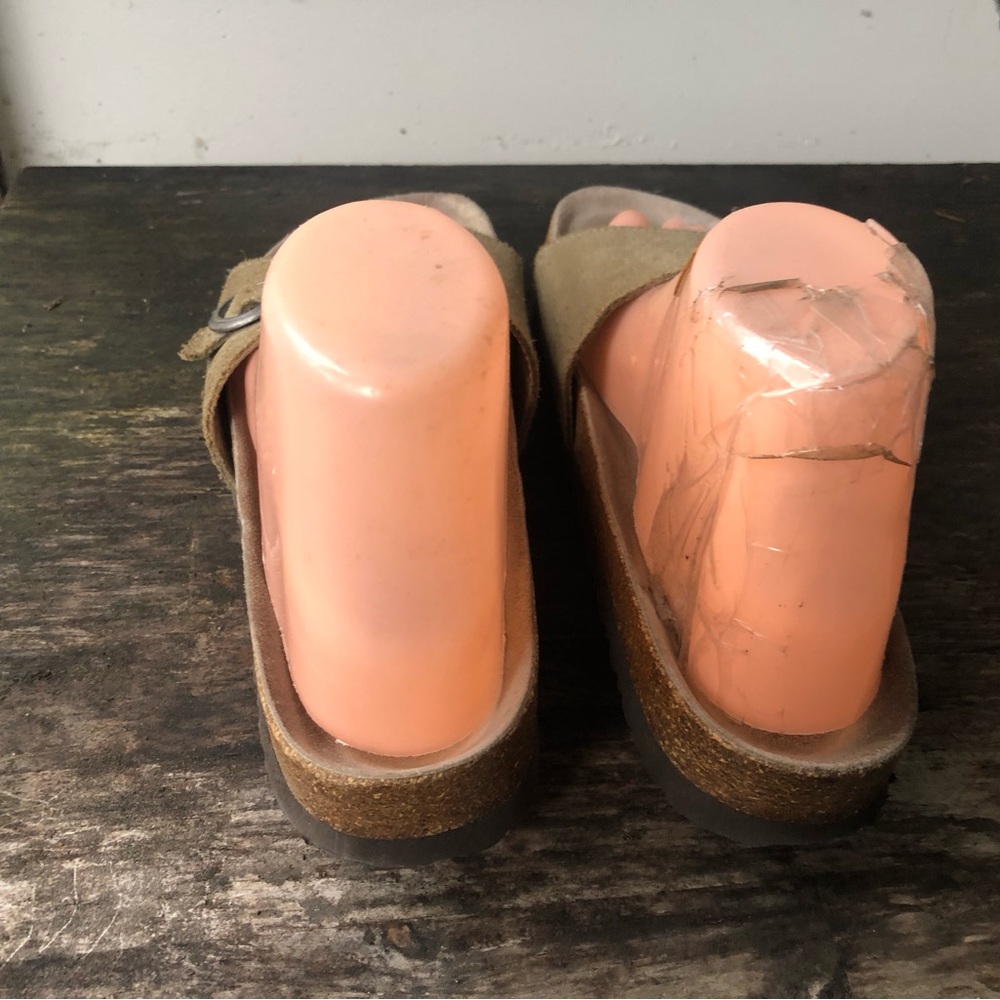 LL Bean Arizona Sandals Stone Birko-Flor Nubuck Slip On Sandals Select Size 8 - Picture 8 of 15